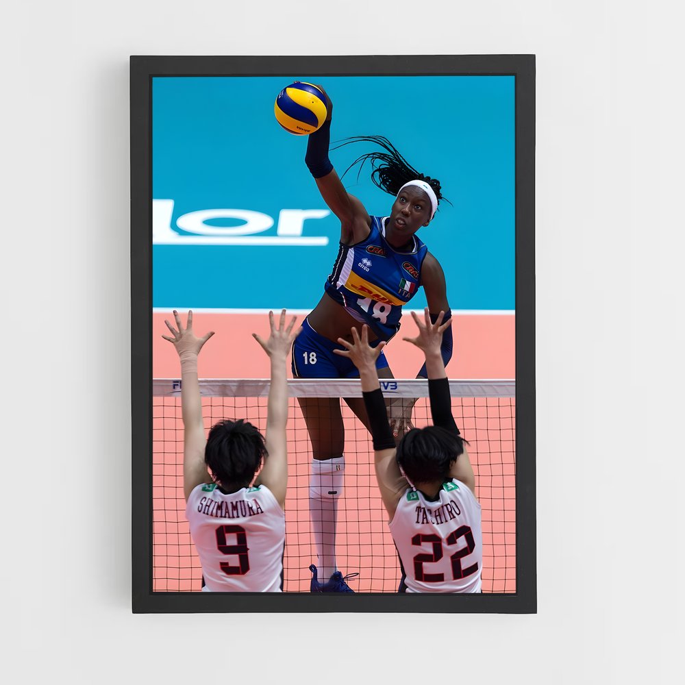 Poster Power Spike – affiche Volleyball (vue 2)